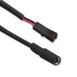 Adapter Rundstecker Female auf MiniAmp Female-Buchse, 10cm, schwarz