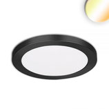 LED Aufbau/Einbauleuchte Slim Flex, 12W, schwarz, ColorSwitch 3000K|3500K|4000K