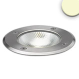 LED Bodeneinbaustrahler, rund Edelstahl, IP67, 7W COB, 90°, warmweiss