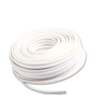 Kabel 25m Rolle 2-polig 0.75mm² H03VVH2-F PVC Mantel weiss, VDE (nicht halogenfrei!), AWG18