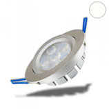 LED Einbaustrahler, silber, 15W, 72°, rund, neutralweiss, dimmbar