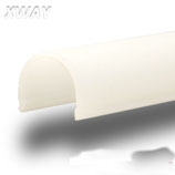 Abdeckung rund, milky für Profil WING/XWAY, L: 2000mm