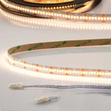 LED CRI930 MiniAMP Flexband, 24V, 12W, 3000K, 250cm, beidseitig 30cm Kabel mit male-Stecker