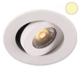 LED Einbauleuchte MiniAMP weiss, 3W, 24V DC, warmweiss, dimmbar