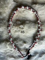 REF 3 Collier 46 cm blanc et rouge
