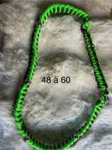 REF 5 Collier réglable perles argentées