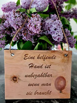 Wanddeko - eine helfende Hand... Schild