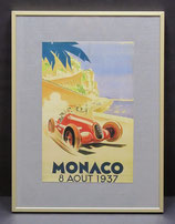 Te koop: Reproductie Monaco 1937 achter glas in een aluminium lijst 30x40cm.