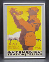 Te koop: originele reproductie RAI affiche 1926 achter glas in een aluminium lijst 30x40 cm.