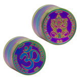 Grinder "GraceGlass Ohm/Ganesha", 50mm, 4-tlg, rainbow