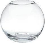 Große Kugelvase  II Wahl Ø 20 cm Höhe 16 cm Öffnung 10 cm Klarglas mundgeblasen.  Es befinden sich im Glas minimale Luftbläschen oder Schlieren.