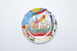 かわいいイタリア陶器 シチリア絵皿 0096B -EC5