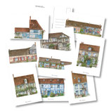 Lot de 9 cartes postales "Gerberoy"
