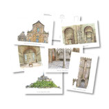 6 cartes postales de l' "abbaye du Mont-Saint-Michel"