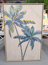 BRAND NEW Framed Blue Palms Print