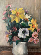 Ancienne peinture de fleurs