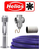 Puits canadien 50ml - pente vers sous-sol - LEWT Helios - Débit max. 300m3/h