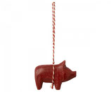 Wooden Pig Ornament