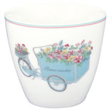 Latte Cup Portia flowers white