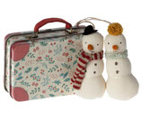 Snowman Ornament 2er Set im Koffer 2023