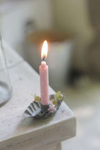 Kerzenhalter klein zink oval Baumkerze