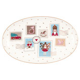 Oval Plate X-mas letter white( Vorbestellung ab August 2025)