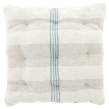 Seat Cushion pale grey blue stripe