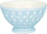 French Bowl medium Dotty pale blue