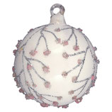 Ballglass white berry pale pink