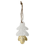 Ornament Ceramic Leaf Oak