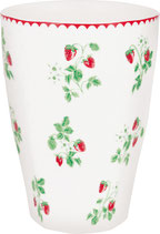 French Latte Cup Berry white