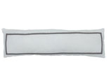 Kissen Canvas off white graue Spitze