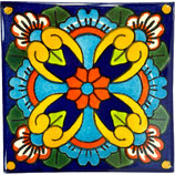 Mexikanische Fliese "Flor Feliz" (10x10) #1041