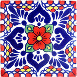 Mexikanische Fliese "Lluvia Rojo" (10x10) #1009