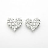 Pt900　ハートダイヤモンドピアス　総キャラット2.00Ct