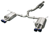 Super Turbo Muffler Auspuff passend für Subaru WRX STI VAB Twin Tail 14-20 Sportauspuff Edelstahl Abgasanlage Exhaust