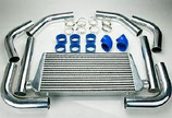Universal Ladeluftkühler Set 3"(76mm) 600mm x 300mm x 76mm Silber/Blau