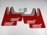 Schmutzfänger Spritzschutz passend für Subaru Impreza Classic GT WRX STI 1993-2019  Rally Flaps Red White STI