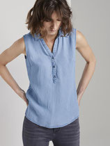 Mouwloze denim blouse