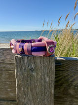Halsband "rosa" dreireihig