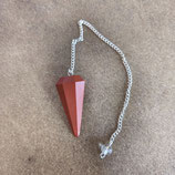 pendule conique en jaspe rouge
