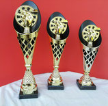 3er Serie Pokale Dart Darts Pokal inkl.Gravur ROCKET GOLD