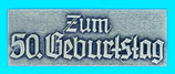 Textschild Zinnlegierung Geburtstag 73 x 28 cm