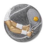 Emblem Tennis 3D Resin 70mm