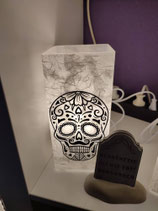 Glaslampe Skull
