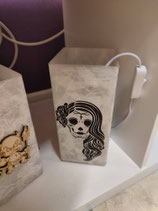 Glaslampe Mrs Skull