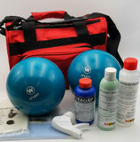 Kugelset "Sportkegler" mit WINNER Vollkugel einfärbig und Tasche bordeauxrot