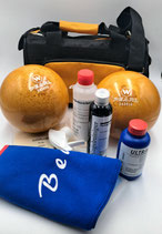 Kugelset "Sportkegler" mit WINNER Vollkugel marmoriert oder PEARL einfärbig und Tasche WINNER II black/gold, incl.Poliertasche
