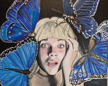 Maddie with night butterflies