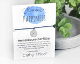 Wunscherfüller Armband "Choose happiness" mit Mandala Anhänger, Spruchkarte und Bandfarbe nach Wahl